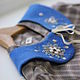 Felt collar with embroidery 'Ultramarine', Collars, Kamensk-Shahtinskij,  Фото №1