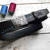 Аксессуары handmade. Livemaster - original item Leather belt with buckle Japanese. Handmade.