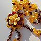 Amber Long Amber Beads with Flower for Women. Beads2. BalticAmberJewelryRu Tatyana. My Livemaster. Фото №4