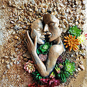 Картины и панно handmade. Livemaster - original item Sculptural painting of Two. Love, symbolism. Handmade.