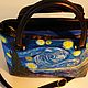 Copy of Leather black bag handbag Van Gogh. Starry night. Classic Bag. Avtorskie kozhanye sumki iz Italii. Ярмарка Мастеров.  Фото №5