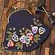 Reticule pansies, Classic Bag, Moscow,  Фото №1