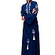 Платье вышиванка “Роксоляна” синее, Народные платья, Чернигов,  Фото №1