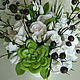 Bouquet Black and white. Flowers from polymer clay. Composition. Olga-art-flower. My Livemaster. Фото №5