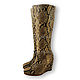 Winter women's python boots with fur. High Boots. Exotic Workshop Python Fashion. Online shopping on My Livemaster.  Фото №2