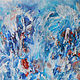 Seascape original painting abstract Underwater. Pictures. Art Gallery by Natlya Zhdanova. My Livemaster. Фото №5