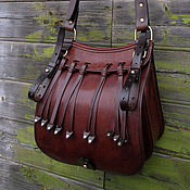 Сувениры и подарки handmade. Livemaster - original item Hunting bag leather, yet feels the mod.3.1, Red Brown. Handmade.