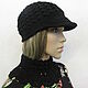 Knitted women's cap, black, half-wool. Caps1. Cozy corner (nadejdamoshkina). My Livemaster. Фото №6