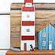 Ключница настенная деревянная дрифтвуд с маяком, ключница малышка. Ключницы настенные. Уютный домик ✹ Вешалки, ключницы (eduard-olefir). Ярмарка Мастеров.  Фото №5