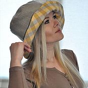 Аксессуары handmade. Livemaster - original item Women`s double-sided panama hat 