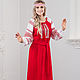 Традиционное русское льняное платье Плодородие, Народные платья, Омск,  Фото №1
