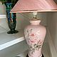 Table lamps, 'Blooming peonies', porcelain, England. Vintage lamps. 'Gollandskaya Vest-Indskaya kompaniya'. Интернет-магазин Ярмарка Мастеров.  Фото №2