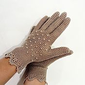Перчатки ажурные "Незнакомка" чёрный цвет (хлопок 100%)
