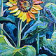 Oil painting Sunflower Morning. Pictures. Dubinina Ksenya. Online shopping on My Livemaster.  Фото №2