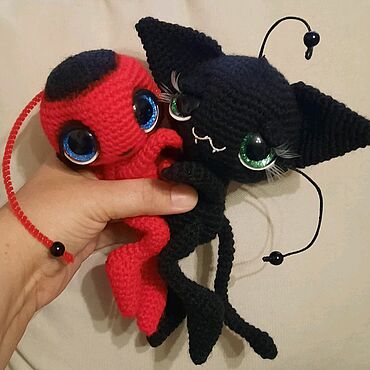 Куклы и игрушки ручной работы. Ярмарка Мастеров - ручная работа Квами Леди Баг и Супер кот Тикки и Плагг. Handmade.