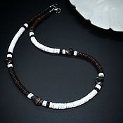 Necklace made of onyx and hematite