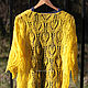Openwork yellow blouse oversize (fine wool). Sweater Jackets. IRINA GRUDKINA Handmade Knitwear. My Livemaster. Фото №6