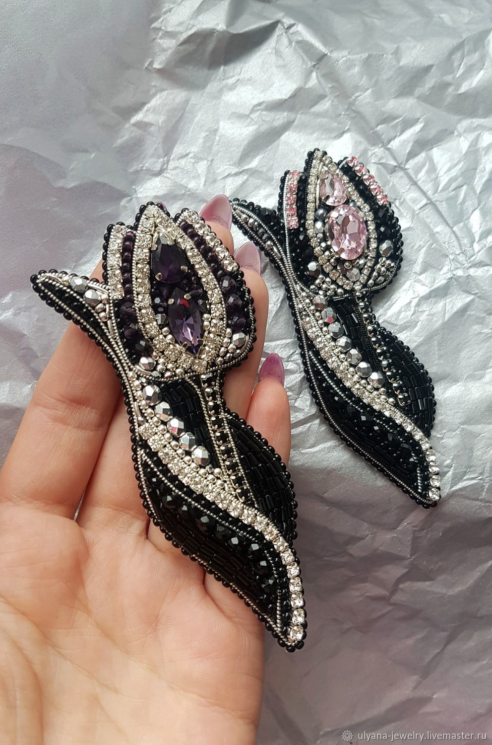 Брошь тюльпан – заказать на Ярмарке Мастеров – IA10BRU | Брошь-булавка ...