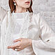 Шелковая блузка белая, нарядная блузка с кружевом. Блузки. Tatiana Larina. Интернет-магазин Ярмарка Мастеров.  Фото №2
