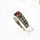Rubin. ' Ivanhoe ' ring with a ruby in silver, Ring, Volgograd,  Фото №1