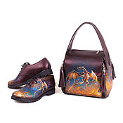 Обувь ручной работы handmade. Livemaster - original item Set leather handbag and shoes 
