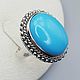 Order Silver ring with turquoise 20h15 mm. yakitoriya. Livemaster. . Rings Фото №3