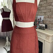 Одежда handmade. Livemaster - original item Corsets: Corset Top Linen Skirt. Handmade.