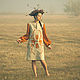 Order Beige Linen Dress Linen Tunic Ethnic Loose Midi Linen Combi Dress. mongolia. Livemaster. . Dresses Фото №3