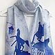 batik scarf 'Petersburg. White nights' silk is a natural. Scarves. Handpainted silk by Ludmila Kuchina. Online shopping on My Livemaster.  Фото №2