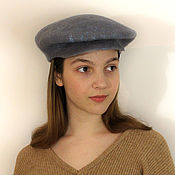 Аксессуары handmade. Livemaster - original item Grey woolen cap, available in size 57-59. Handmade.