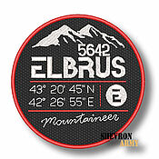 Материалы для творчества handmade. Livemaster - original item Patch on clothes Elbrus mountain chevron patch. Handmade.
