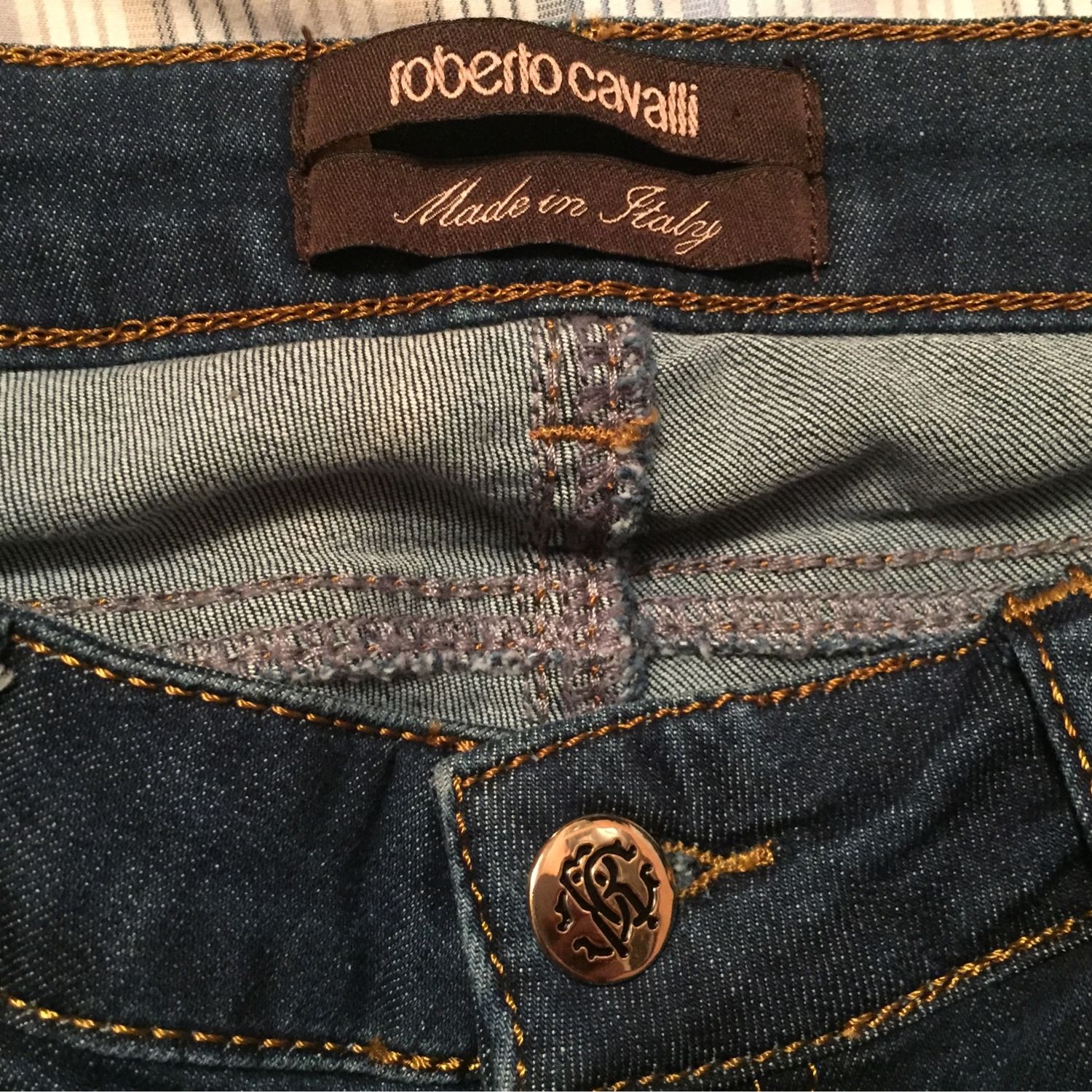 Винтаж: джинсы Roberto cavalli. Синие купить в интернет-магазине ...
