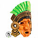 Carved mask made of wood 'Aztec Official'. Interior masks. Carved masks from Serg Bula. Online shopping on My Livemaster.  Фото №2