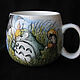 Copy of Copy of Copy of Mug Totoro. Mugs and cups. Katya Pisarevskaya Rospis farfora. My Livemaster. Фото №5
