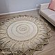 Ковёр вязанный ажурный. Ковры для дома. Macrame Story. Интернет-магазин Ярмарка Мастеров.  Фото №2