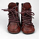 Boots for dolls with laces 7 cm brown, Accessories for dolls and toys, Moscow,  Фото №1