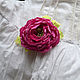 Rose brooch 'Fuchsia'. Brooches. Novozhilova Hats. Online shopping on My Livemaster.  Фото №2