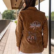 Одежда handmade. Livemaster - original item Corduroy jacket with embroidery. Handmade.