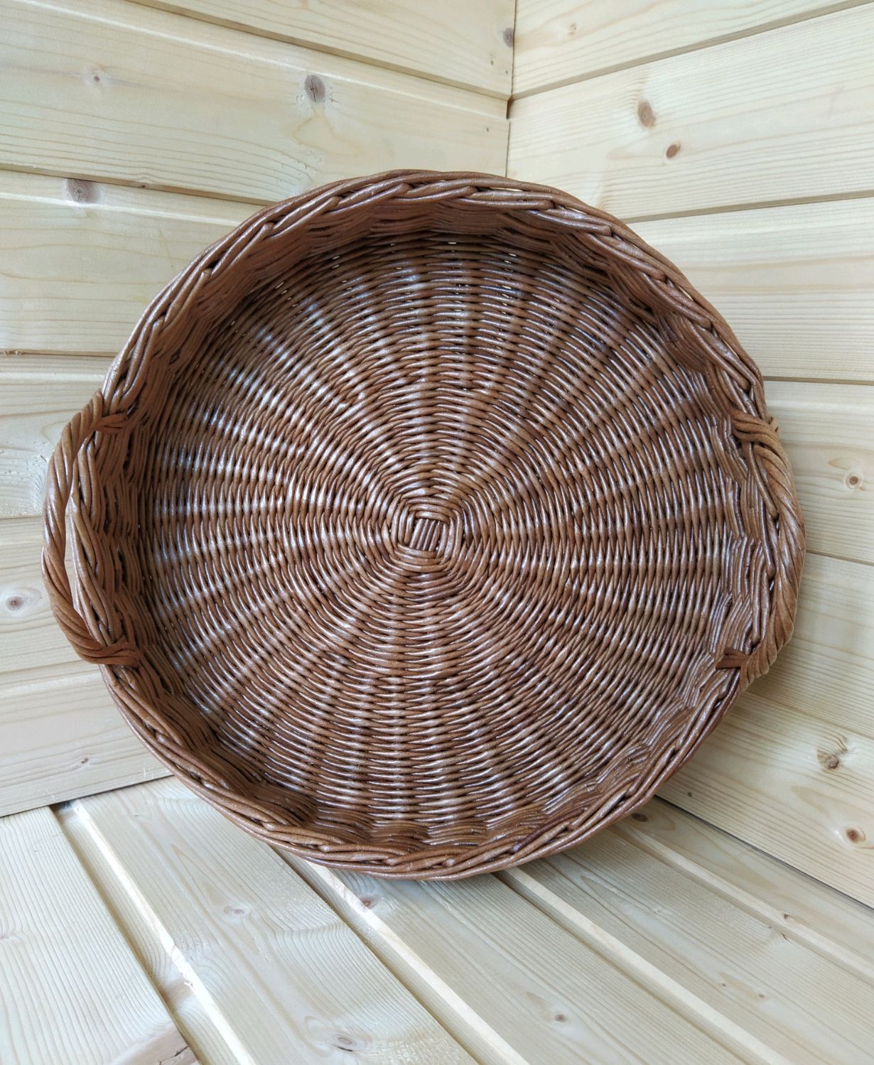 Поднос плетёный круглый с ручками Корзина для кухни в интернет-магазине ...