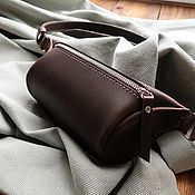 Roomy mini wallet made of handmade leather