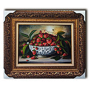 Картины и панно ручной работы. Ярмарка Мастеров - ручная работа Strawberries / 30h40 cm (inner size). Handmade.