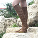 Summer boots 'Astrid'. High Boots. KnittedBoots. My Livemaster. Фото №5