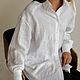 Shirt (blouse) Oversize, color white. Shirts. molinialife. My Livemaster. Фото №5