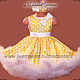 Baby dress 'Yellow white peas' Atlas Art.289. Childrens Dress. ModSister/ modsisters. Интернет-магазин Ярмарка Мастеров.  Фото №2