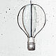 Интерьерная подвеска Воздушный шар, белый/прозрачный, Подвески, Кемерово,  Фото №1