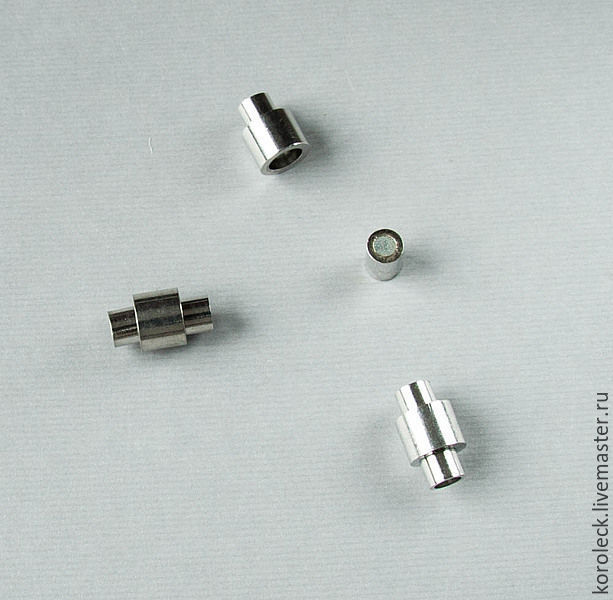 Крупный магнитный замок-концевик с цилиндром для шнура диаметром 5 мм ...