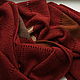 Red stole knitted merino lamb wool ' Momidzi'. Wraps. SolarisArtis. My Livemaster. Фото №6