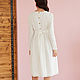 Order Milk-colored linen dress with cotton lace. molinialife. Livemaster. . Dresses Фото №3