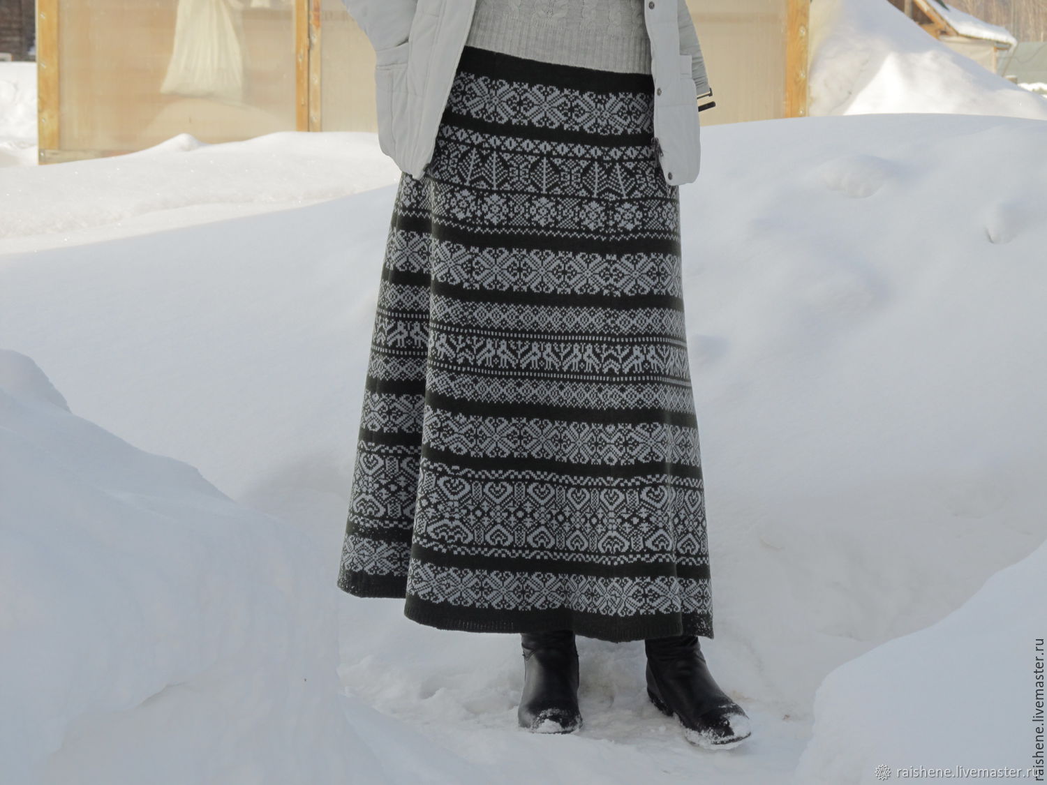 Трикотажные юбки зима