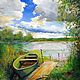 Oil painting landscape At the bridge _ author's work, Pictures, Stary Oskol,  Фото №1